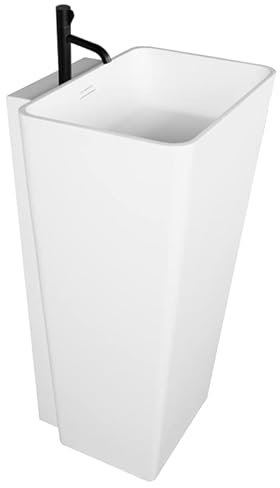 STONEART Standwaschbecken LZ552 weiß/50x51cm/glänzend