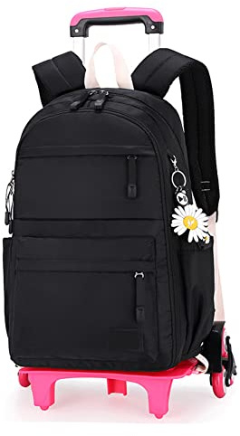 CONSIELI Trolley Schultaschen Rucksack Kinder Rollen Schultasche Trolley Tasche Schulrucksack mit Rädern für Mädchen Junge