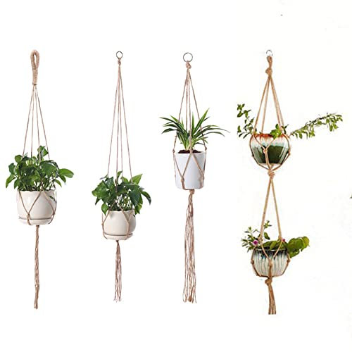 Helweet Suspension Plante Macramé - Pot Suspendu pour Plantes, suspension Plutôt Que la Corde de Chanvre
