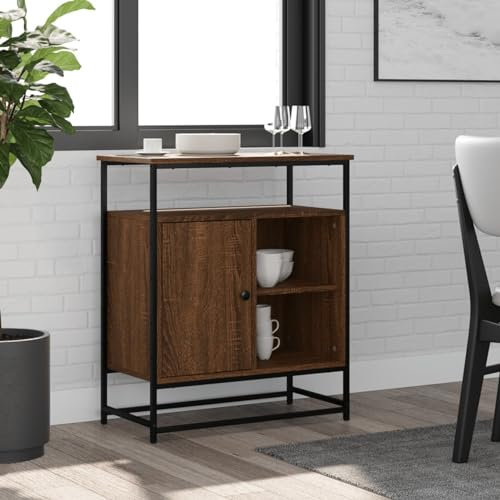 ZEYUAN Sideboard Braun Eichen-Optik 69x35x80 cm Holzwerkstoff, Kommode Schlafzimmer, Kommoden & Sideboards, Wohnzimmerschrank, Flur Kommode, Zimmer Möbel - 835548