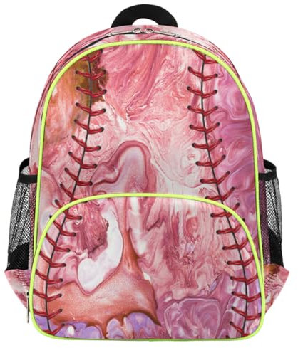 WowPrint Baseball-Softball-Marmor-Kinderrucksäcke für Mädchen, Jungen, Kinder, Marmor, niedlicher kleiner Kleinkind-Rucksack, Schule, Kindergarten, Büchertasche, Reisen, lässiger Tagesrucksack,