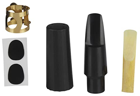ifundom 3sätze Saxophon Mundstück Professionelles Zubehör Für Alt Und Tenorsaxophon Teiliges Kit Mit Mundstückkappe Reeds Und Dämpfer Für Musiker Und Anfänger