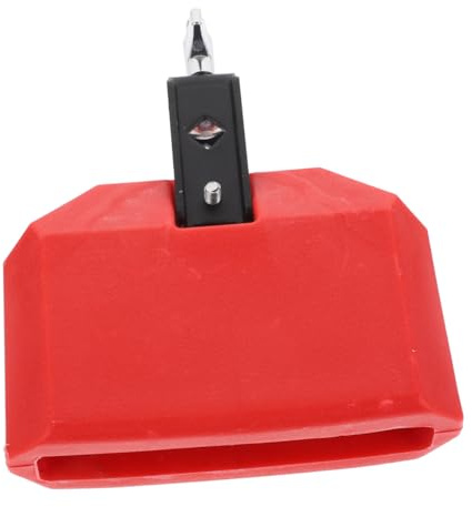 Professionelles Schlagzeugzubehör Kuhglocke 6 Zoll, Rot, Pvc | Schlaginstrument Pflegeleicht und Verschleißfest Glatte Oberfläche Dekoratives Zubehör für Drumset