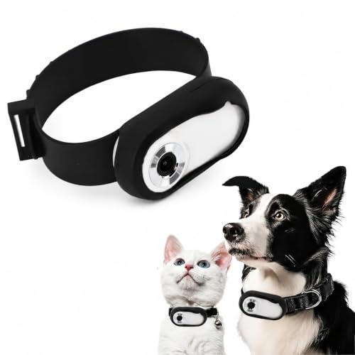 SENECESLI 4K-Kamera für Katzenhalsbänder, HD-Haustierkamera, Unterstützt 128 GB, Erweiterbar, Kleine Action-Kamera für Videoaufzeichnungen, Hundehalsband-Kamera für Heimtierbedarf, Kamera