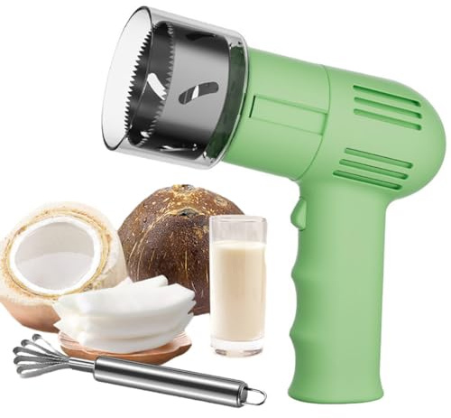 OFNHJK Electric Coconut Opener, Coconut Opener Tool, Portable Reusable Stainless Steel Coconut Punching Tool, Coconut Shell Remover, Easy to Open, for Shop Restaurant Juice green