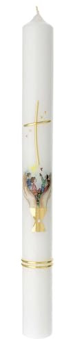 Holyart Cierge Calice Communion Mains et Enfants 400x40 mm