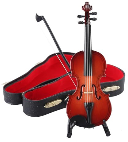 Ruwshuuk Modello di strumenti musicali, modello violino in legno, strumento musicale, elegante strumento musicale per la presentazione della scrivania