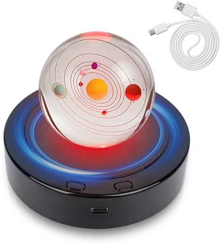 BORDEAG Base de Lumière LED, Supports de Lampe Multicolore, Socle Affichage pour Cristaux 3D en Verre avec 8 Changement Couleur pour Cristaux Verre Art Décorer avec Interrupteur Tactile Sensible