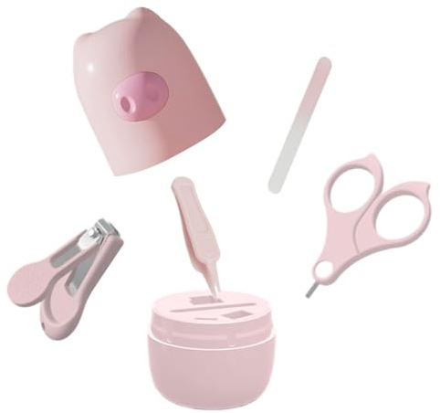 Wuyooprt Baby-Nagelset,Baby-Nagelknipser-Set,Niedlicher Cartoon-Baby-Nagelschneider - Baby-Nagelknipser und Schere, Mutterzubehör mit Aufbewahrungsbox, Baby-Nagelfeile und Pinzette