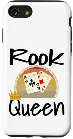 Coque pour iPhone SE (2020) / 7 / 8 Jeu de cartes amusant Rook Queen gagnant pour maman, mère, grand-mère