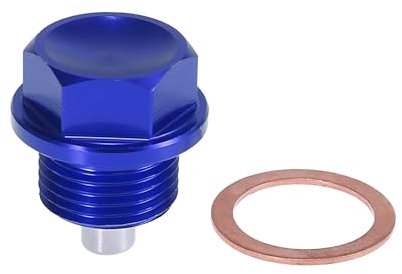 1 Satz M18 x 1,5 M24 x 1,5 Magnetische Ölablassschraube Ölwannen-Ablassmutter Ölablassschraube Schraube mit Dichtung Goldton Universal(Blue,M24x1.5)