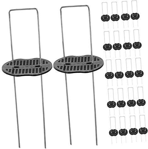 FUNOMOCYA Picchetti u per Giardinaggio con Rondella di Fissaggio per Recinzioni Tende Tettoie e Tubi da Giardino per Uso all Aperto