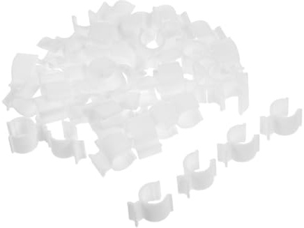 FOMIYES 100pezzi Clip Per Pompa Struccante Accessori Per Bottiglie Di Plastica Di Perdite Parti Per Erogatori Di Shampoo e Detergente Clip in Pp Bianco Robuste e Facili Da Installare e