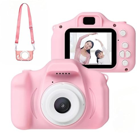 Appareil Photo pour Enfant - Passion Bébé(Rose,SD 32GB+Étui en Silicone)