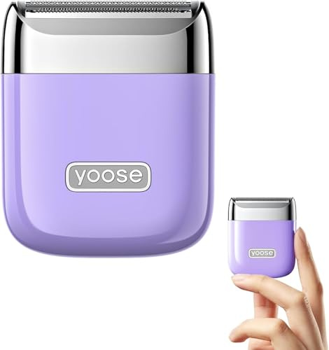 Yoose rasoio elettrico donna, corpo in ABS IPX7 depilatore corpo donna (ricarica USB-C, pettine per trimming, molteplici modalità di rasatura), regolo portatile