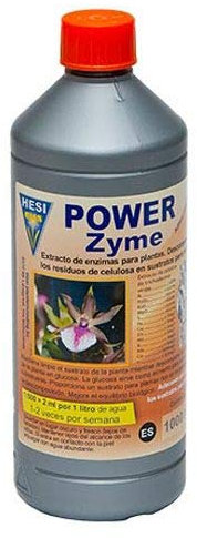 Fertilizante Estimulador Hesi Power Zyme Hongo Alimento Crecimiento para Cultivos de Cannabis y Marihuana. Mejora su Crecimiento y Floración. Aditivo. Producto CE. 1Litro