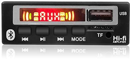 Eaglerich Placa decodificador MP3 de 12 V, USB, TF, 3,5 mm, AUX, Bluetooth, radio FM V5.0, receptor inalámbrico, reproductor de MP3, placa de decodificación de audio, reproductor de audio sin pérdidas