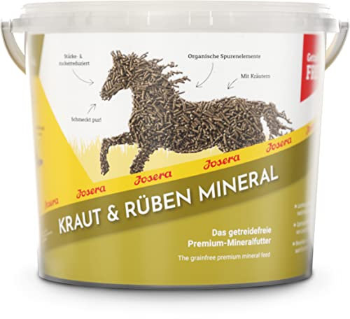 Josera Kraut und Rüben Mineral (1 x 4kg) Premium Pferdefuttergetreidefreies MineralfutterStärke- und Zuckerreduziert 1er Pack