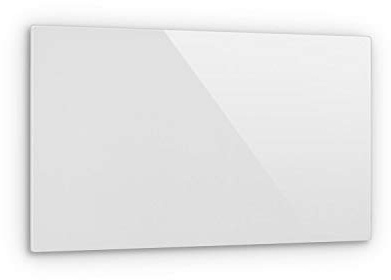 KLARSTEIN Crystal Wall - Infrared Heater, Electric Heater, Radiant Heater, 100 x 60 cm, 600 Watts, Wall Installation, Automatic Switch-off Function, Hardened Safety Glass - White