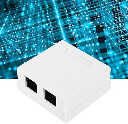 Junction Boxes, RJ45 Surface Mount Box, 6 Types Cat6 Mount Box Dual-Port Home Improvement for Communication Socket Connection