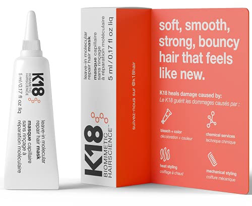 K18 Biomimetic Hairscience Leave-In Molecular Repair Hair Mask, 5 ml