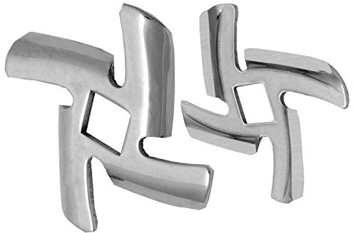 WOLFCUT 4260643350795 Couteau cruciforme, acier inoxydable, argent