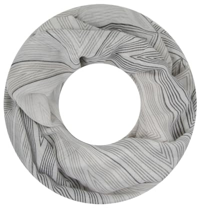 Majea Damen Loop Schal Schlauchschal Halstuch (880022) (grau 3)