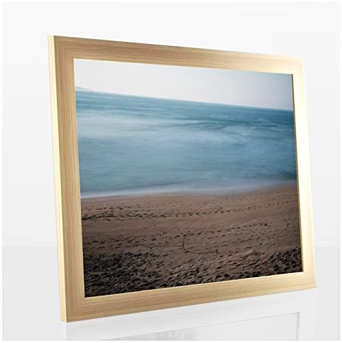 1a Bilderrahmen Monzetta Ahorn Dekor 30 x 90 cm kantig Panorama modern stabil eckig hochwertig preiswert mit Antireflex Kunstglas