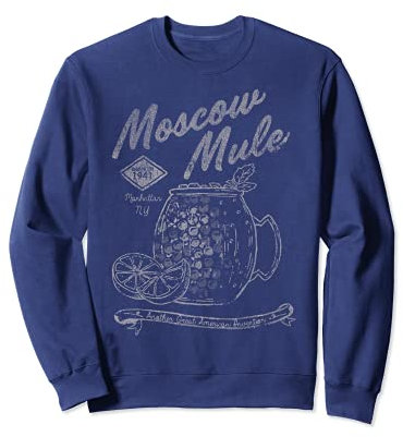 Moscow Mule Copper Mug Vintage Cocktail Sweatshirt