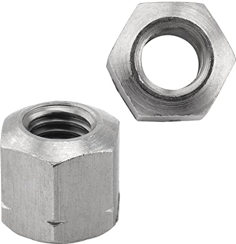FASTON® Sechskantmuttern 1,5 d hoch M6 aus Edelstahl A2 V2A (4 Stück) Form B DIN 6330 Sechskant-Langmutter Sechskant Gewindemuffen Langmuttern Mutter