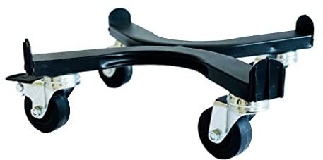 Tecnokit: Pflanzenroller, verschiedene Größen, mit Industrierädern Ø 5 cm, Gestell aus Stahl, geeignet für Innen- und Außenbereich, Gartenarbeit. (Ø 40 cm, Schwarz)