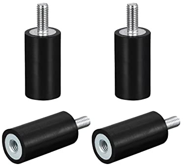 sourcing map 4 Stück Gummipuffer M5 Stecker/Buchse Vibrationsisolator Schwingungsdämpfer Stoßdämpfer D15mmxH30mm