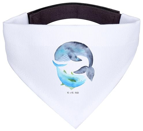 Mr. & Mrs. Panda Hundehalstuch M Walfisch Thunfisch - Geschenk, Halstuch, Spruch Lustig, Hunde, Mittel, Witz, Lustige Sprüche, Tunfisch, Wahl, Wal, Flachwitz, Mittelgroße, Tuch