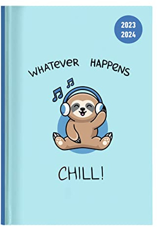 Collegetimer Chill! 2023/2024 - Schüler-Kalender A6 (10x15 cm) - Faultier - Day By Day - 352 Seiten - Terminplaner - Notizbuch - Alpha Edition (Collegetimer A6 Daily)