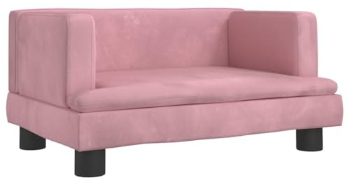 vidaXL Hundebett Rosa 60x40x30 cm Samt