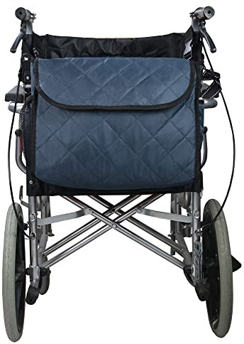 Borsa per sedia a rotelle,zaino per sedia a rotelle,per la maggior parte delle sedie a rotelle elettriche,scooter mobili,grande accessorio da appendere sul retro,per disabili,anziani (blu navy)
