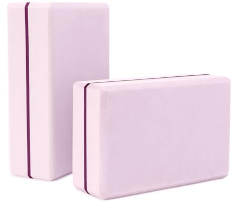 Fiita Hochstabiler Yoga Block- 2er Set Klotz auch für Anfänger Meditiation & Pilates, Fitness Zubehör Hilfmittel für Regeneration, Rücken, Dehnübungen & Blockaden Training, Zwei Blocks Stück
