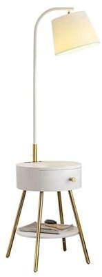 BPILOT Lampadaire sur Pied Lampadaire LED table de chevet avec Port USB et étagères à tiroirs lampadaire moderne 62.2in lampe sur pied for salon chambre Lampes Moderne
