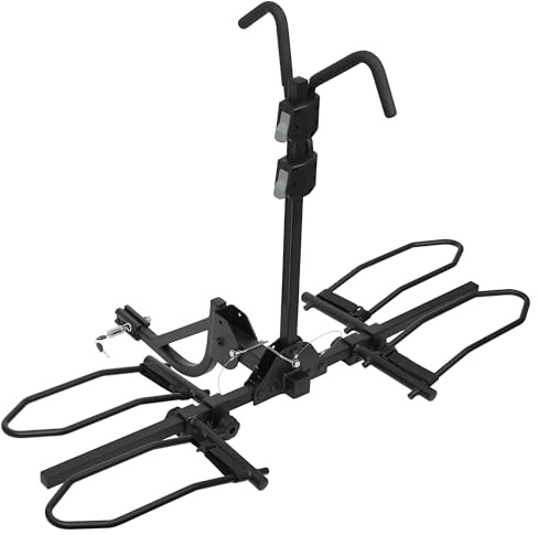 BV Bike Hitch Mount Rack Carrier for Car, Truck, SUV - Tray Style Smart Tilting Design (Standard/Fat Tire 2 Bike)