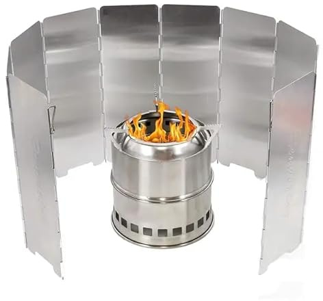 8/9/10 placas de gas para estufa de gas, protector contra el viento, para acampar al aire libre, picnic, cocina, pantalla resistente al viento, pantalla de aleación de aluminio (8 platos)