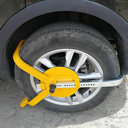Ausziehbares, Robustes Radklemmenschloss, Diebstahlsicherung für Autos, Radschloss für Auto, Wohnwagen, Anhänger, SUV (Farbe: B)