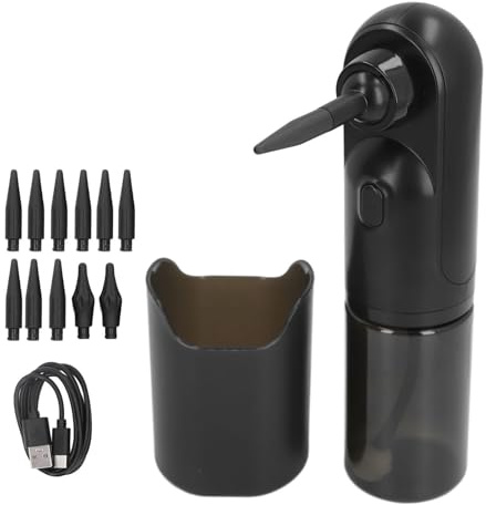 Kit de limpieza de lavadora de oídos eléctrica, Kit de irrigación de orejas con eliminación de cera, Kit de lavado de irrigación de orejas eléctrica con 12 boquillas ﻿