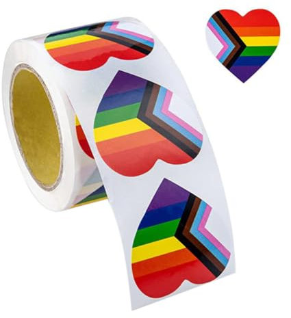 Pride Flag Stickers Rainbow Pride Stickers for Laptop Water Bottle Phone Pride Month Decorations Heart Pride Month Decorations Pride Laptop Stickers Rainbow Pride Stickers Pride Decals