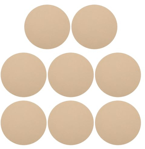 PATIKIL 8er Pack 9,8 250mm Durchmesser Töpferscheiben ohne Löcher Braun | 6mm 1/4 dicke runde Töpferscheiben-Systeme, zum Töpfern von Ton Keramik Töpferscheiben-Zubehör