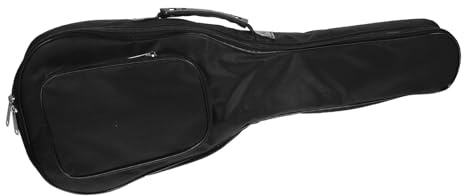 Gepolsterter Ukulelen Rucksack mit Doppelträgern und Handgriff | Oxford Gewebe mit Schwammfutter, Verstellbare Träger und Glatte Reißverschlüsse, Schwarz, für Reise