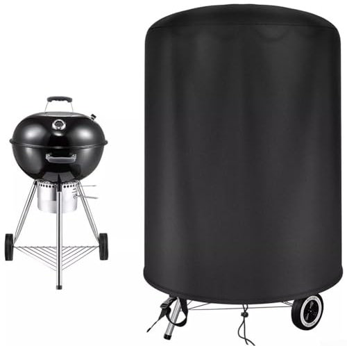 Kugelgrill-Abdeckung, 57 cm, wasserdichte Grillabdeckungen, Oxford, wetterfest, rund, kompakt, atmungsaktiv, UV- und wasserabweisend, runde Grillabdeckungen