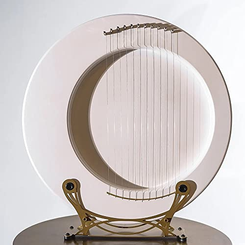 OWOHYG Vollmond-Harfengeschenke, 11-saitige große Lyraharfe, Saiteninstrument mit Stimmschlüssel, Plektrum, Saiten, Tasche, Harfeninstrument-Geschenk für Musikliebhaber, Anfänger, Kinder,