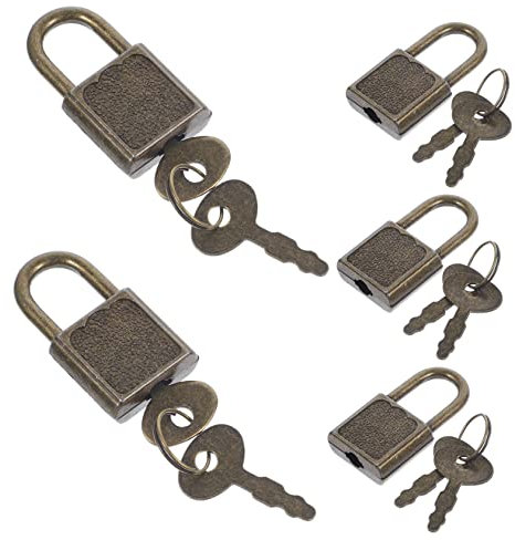HEMOTON 5sets Lock Key Boys and Girls Treasure Chest Padlock Toys Accessories for Padlock for Locker Toy Box
