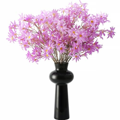 JAKY-Global künstliche Frühlingsblumen, künstlich für Innenbereich, Seide, Gänseblümchen, fühlt Sich echt an, künstliche Mütter, Zweige, Lange Stiele, Zuhause, Esstisch, Tafelaufsätze,