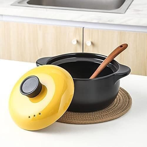 FCVCSZDAS Cazuela de cerámica para Cocina, sopera, Plato para Sopa con Tapa, China, de Barro o de Arcilla, Resistente al Calor